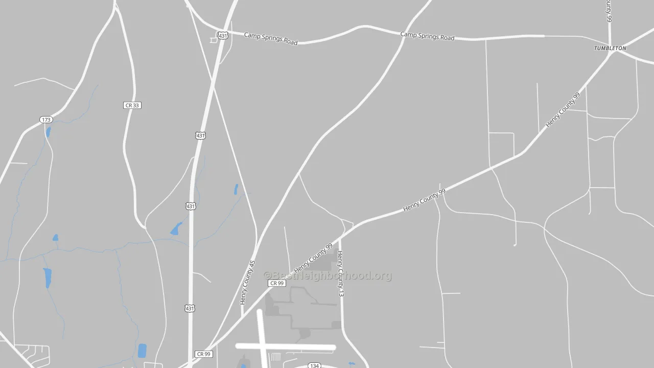 Transit Grade map of Kirklands Crossroads, AL