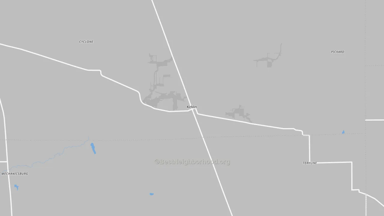 Transit Grade map of Kirklin, IN