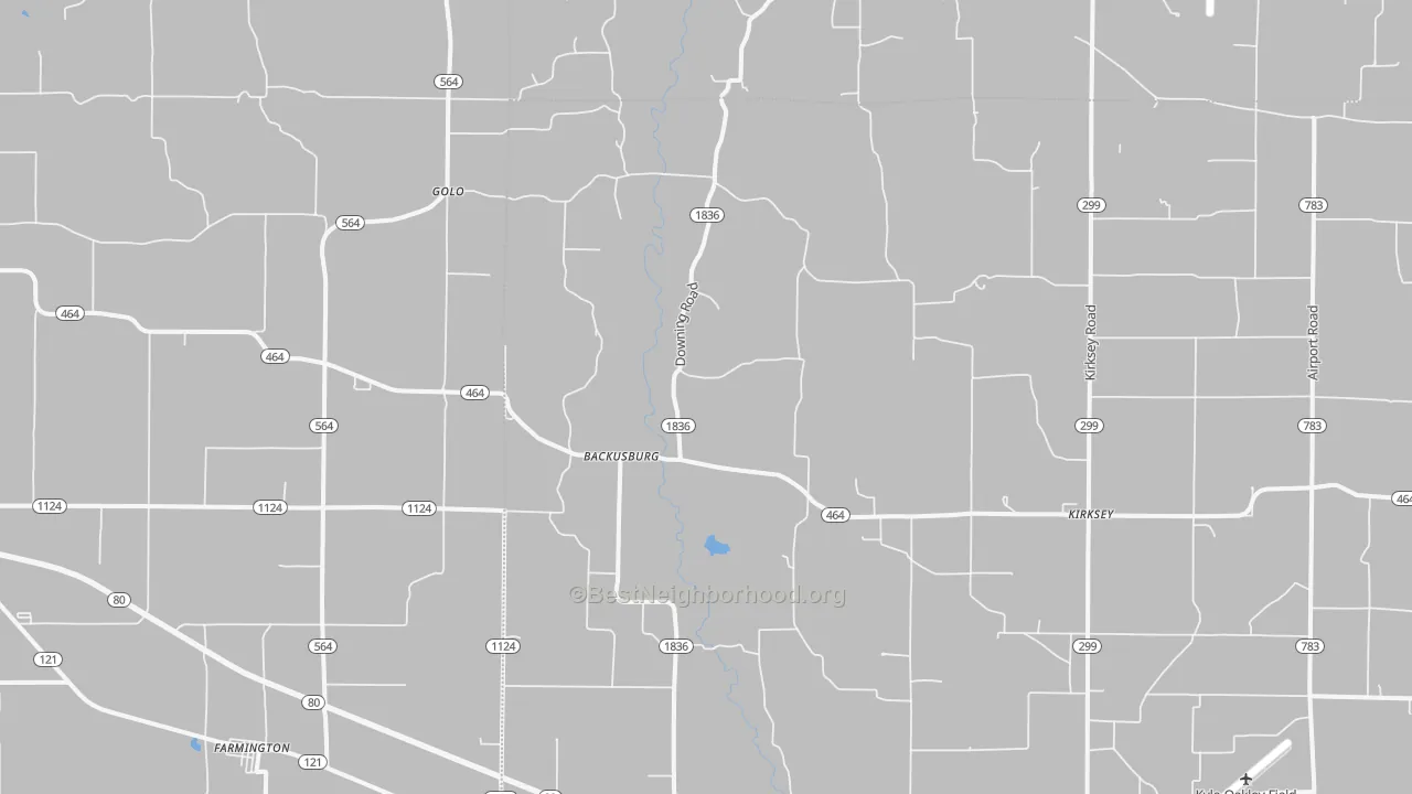 Transit Grade map of Kirksey, KY
