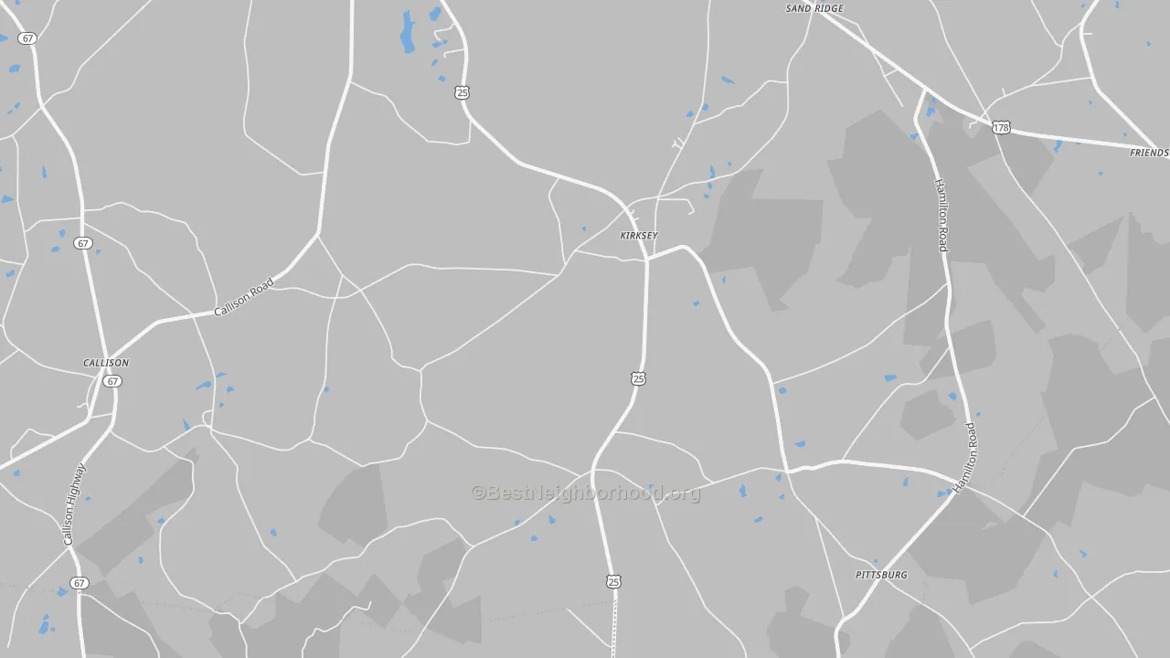 Transit Grade map of Kirksey, SC