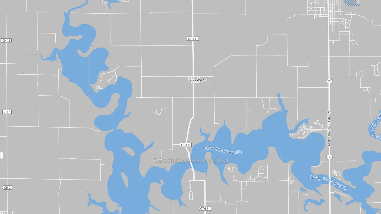 Transit Grade map of Kirksville, IL