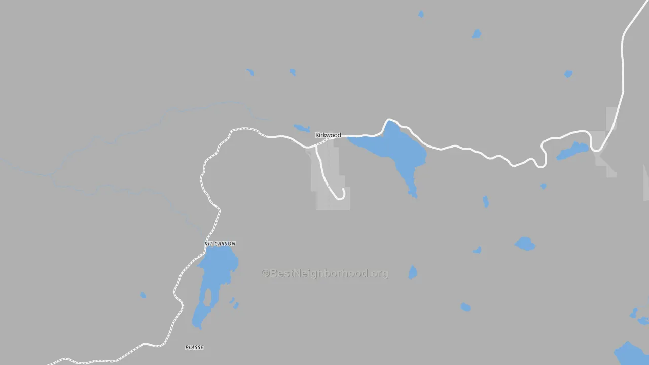 Transit Grade map of Kirkwood, CA