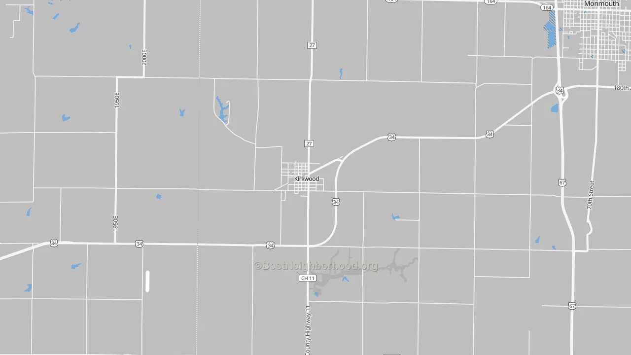 Transit Grade map of Kirkwood, IL