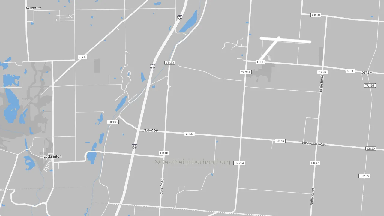 Transit Grade map of Kirkwood, OH