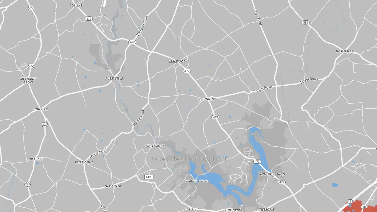 Transit Grade map of Kirkwood, PA