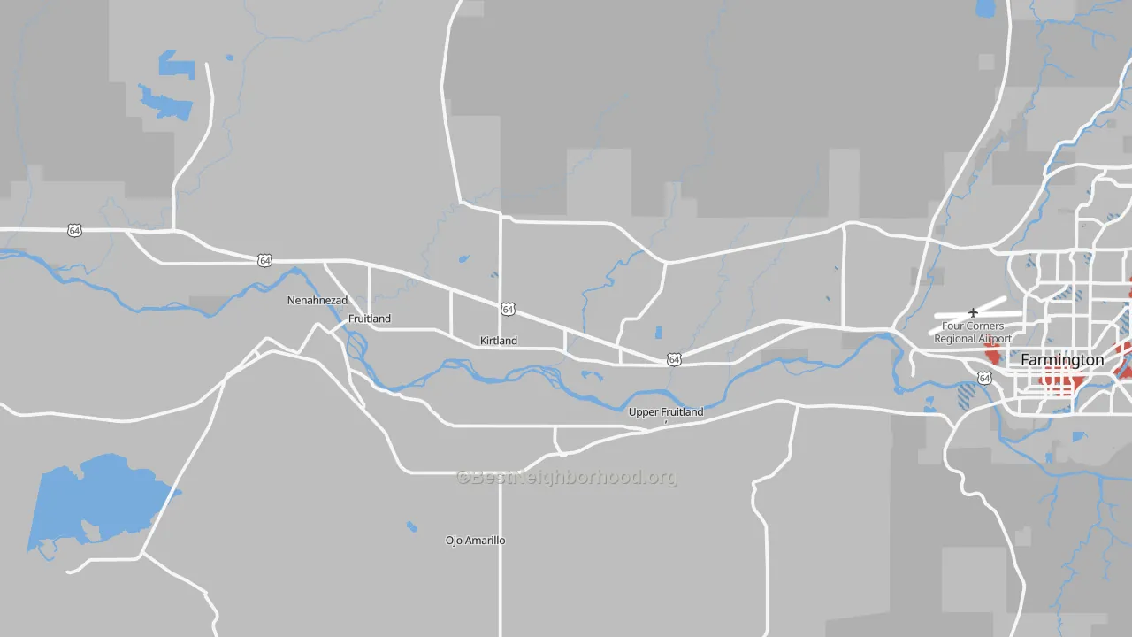 Transit Grade map of Kirtland, NM