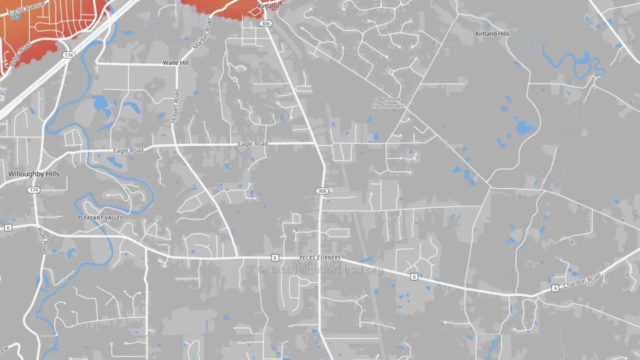 Transit Grade map of Kirtland, OH