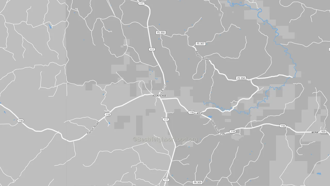 Transit Grade map of Kisatchie, LA