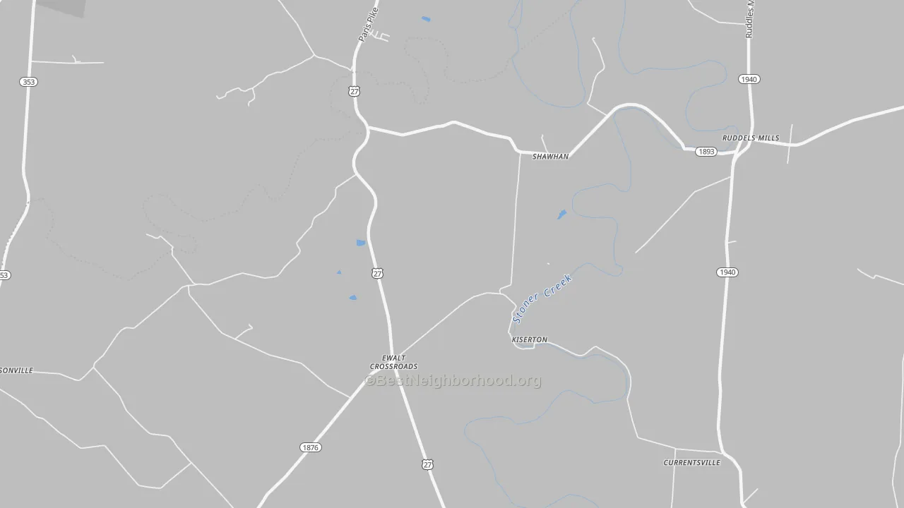 Transit Grade map of Kiserton, KY