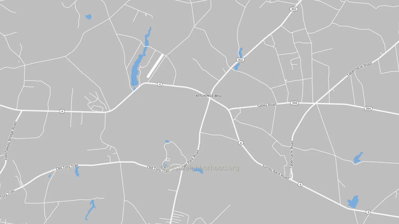 Transit Grade map of Kitchings Mill, SC