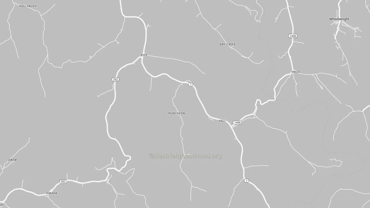 Transit Grade map of Kite, KY