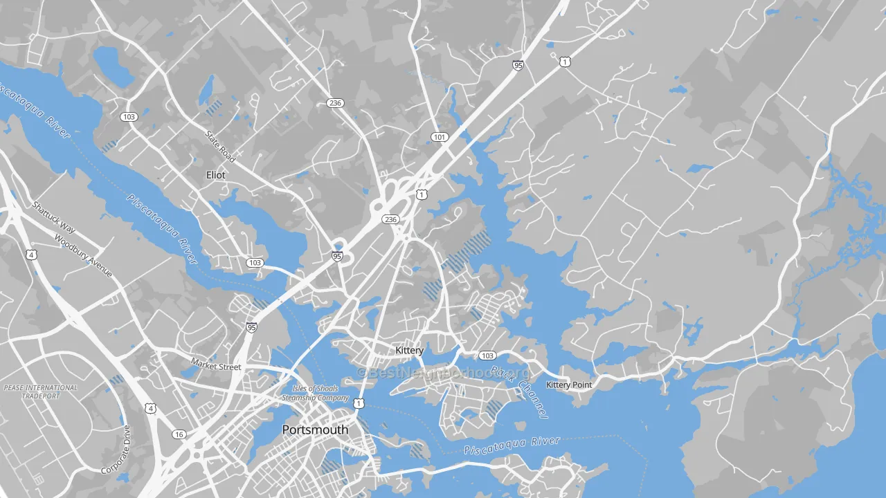 Transit Grade map of Kittery, ME