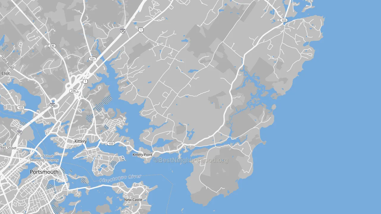 Transit Grade map of Kittery Point, ME