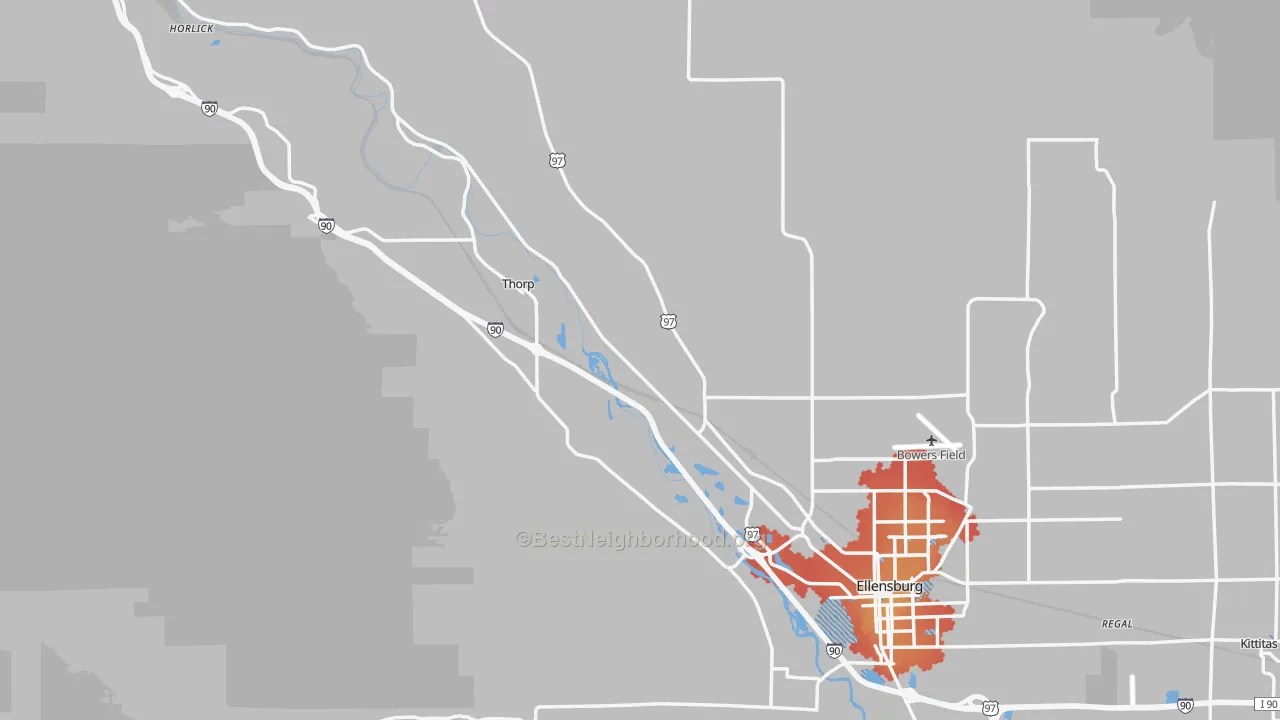 Transit Grade map of Kittitas County, WA