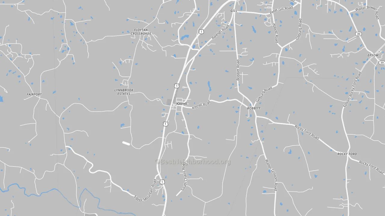 Transit Grade map of Kittrell, NC