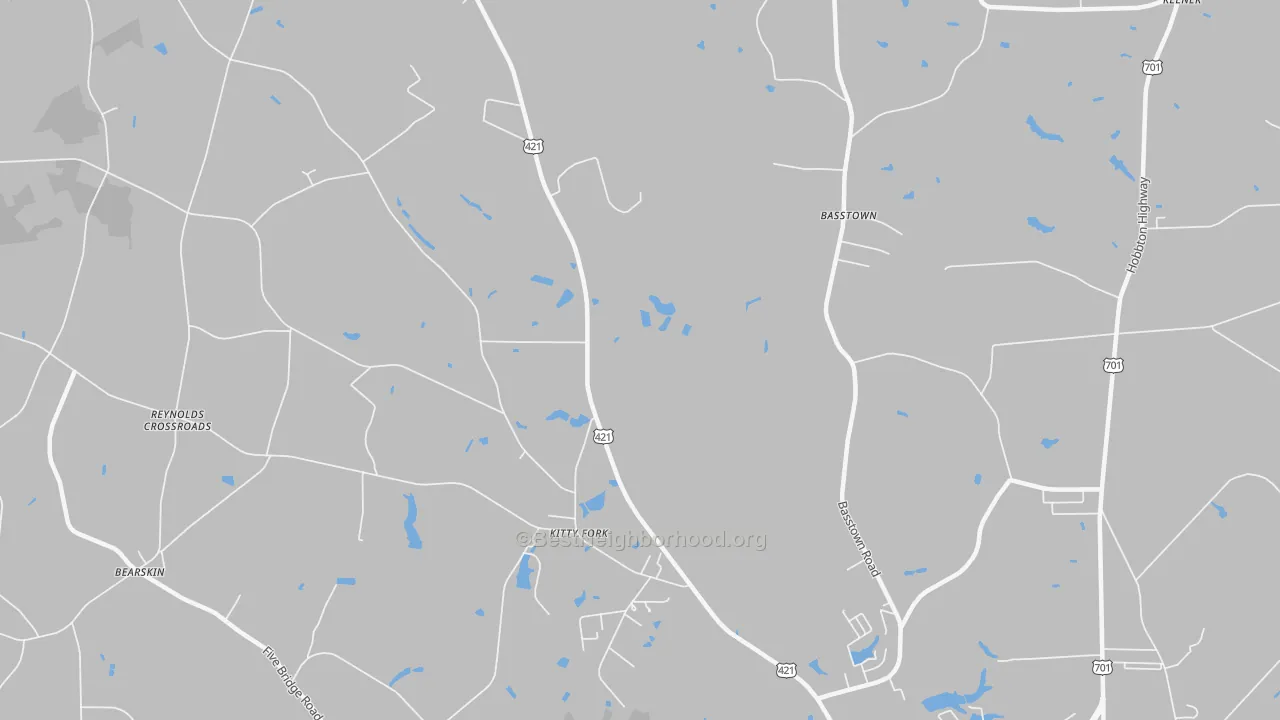 Transit Grade map of Kitty Fork, NC