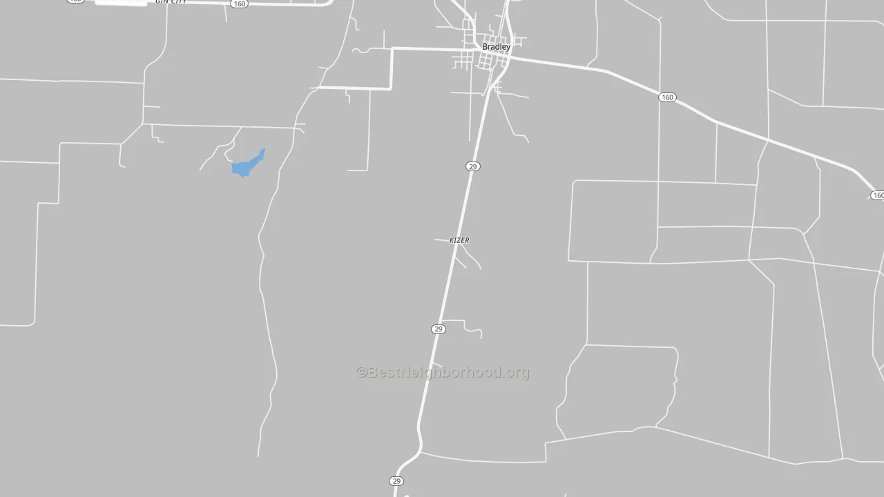 Transit Grade map of Kizer, AR