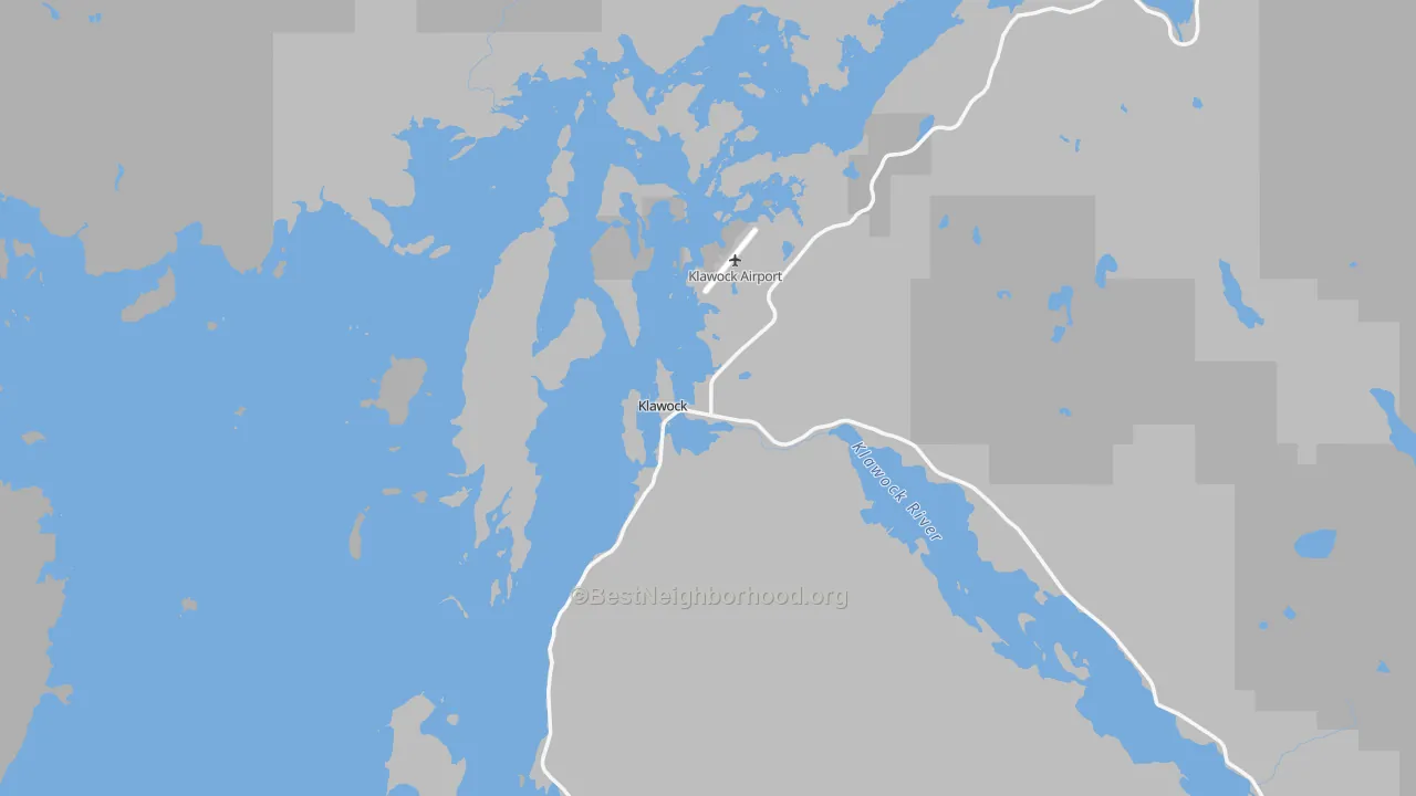 Transit Grade map of Klawock, AK