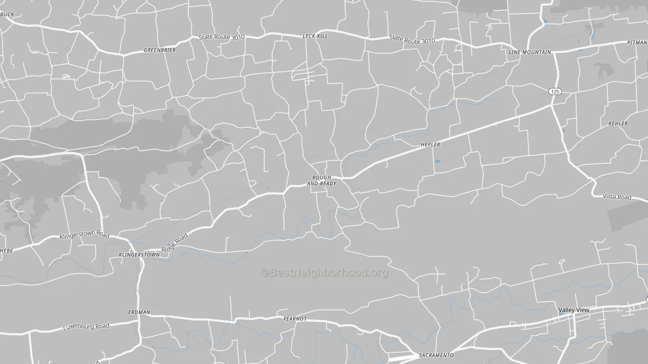 Transit Grade map of Klingerstown, PA