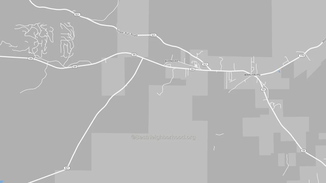 Transit Grade map of Klondike, PA