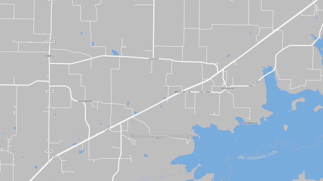 Transit Grade map of Klondike, TX