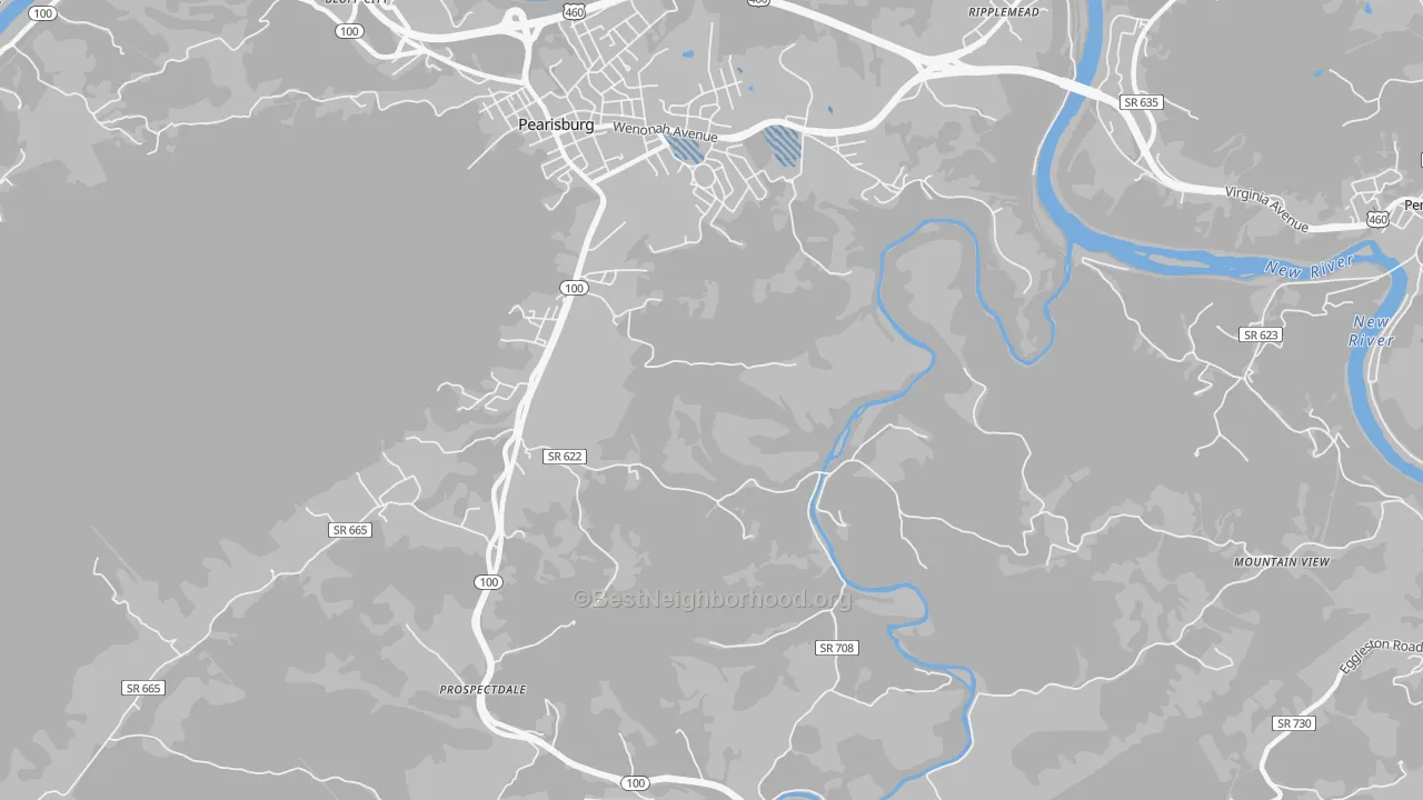 Transit Grade map of Klotz, VA