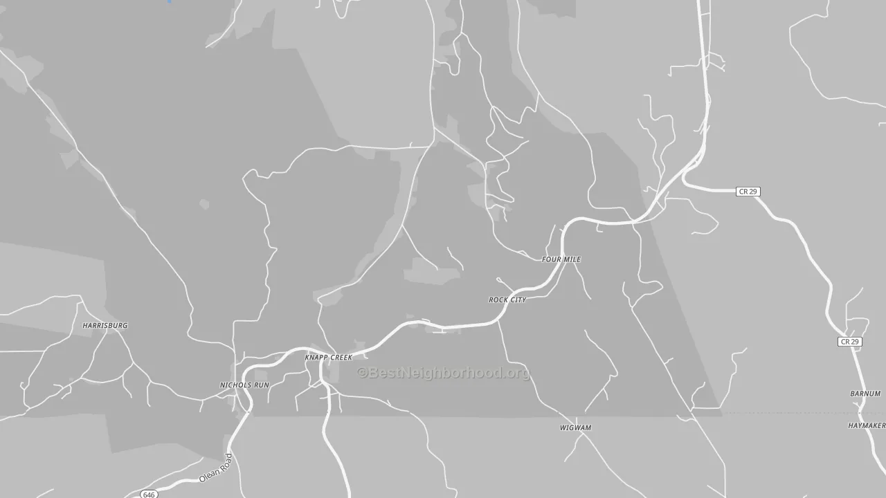 Transit Grade map of Knapp Creek, NY