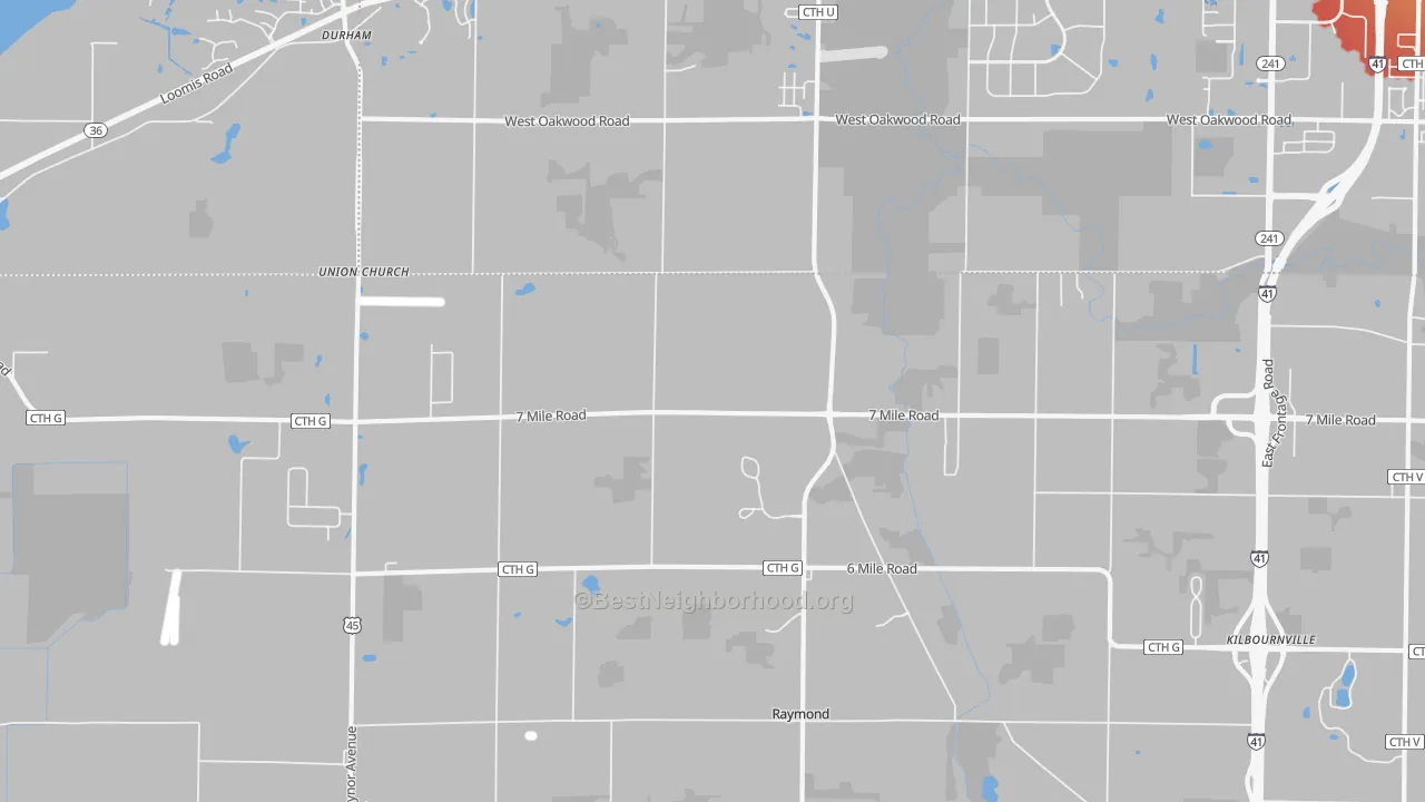 Transit Grade map of Kneeland, WI