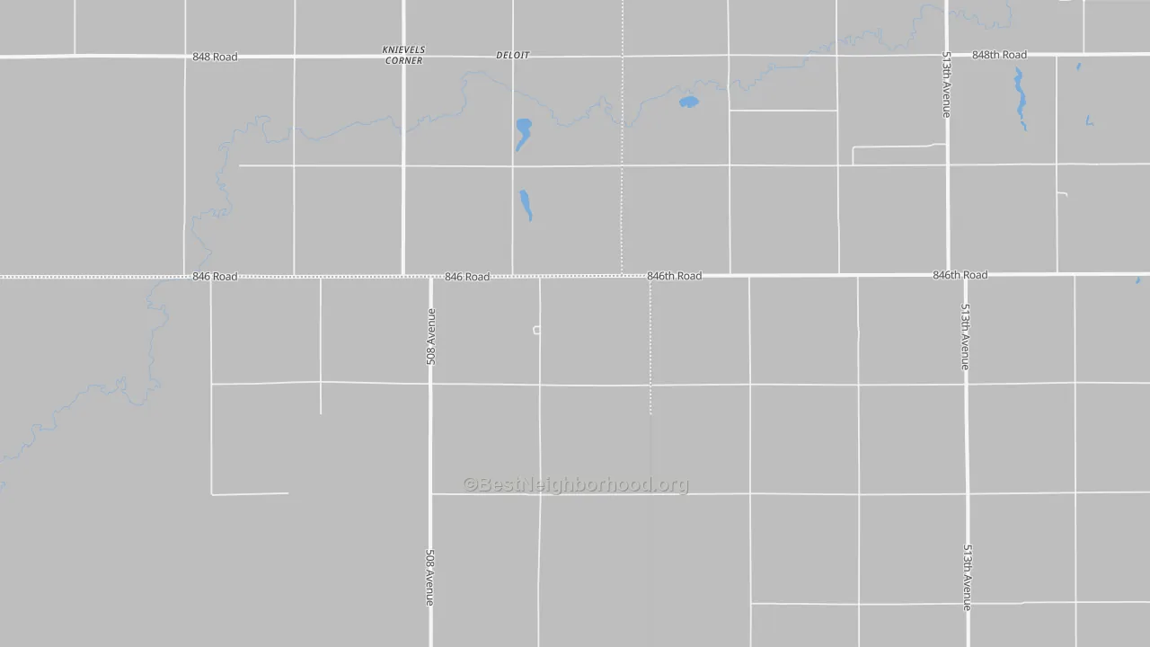 Transit Grade map of Knievels Corner, NE