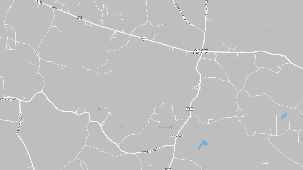 Transit Grade map of Knightens Crossroads, AL
