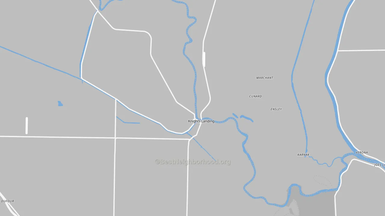 Transit Grade map of Knights Landing, CA