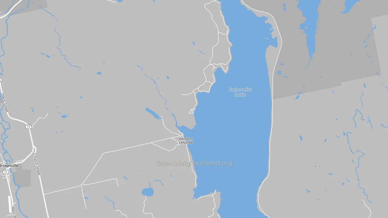 Transit Grade map of Knights Landing, ME