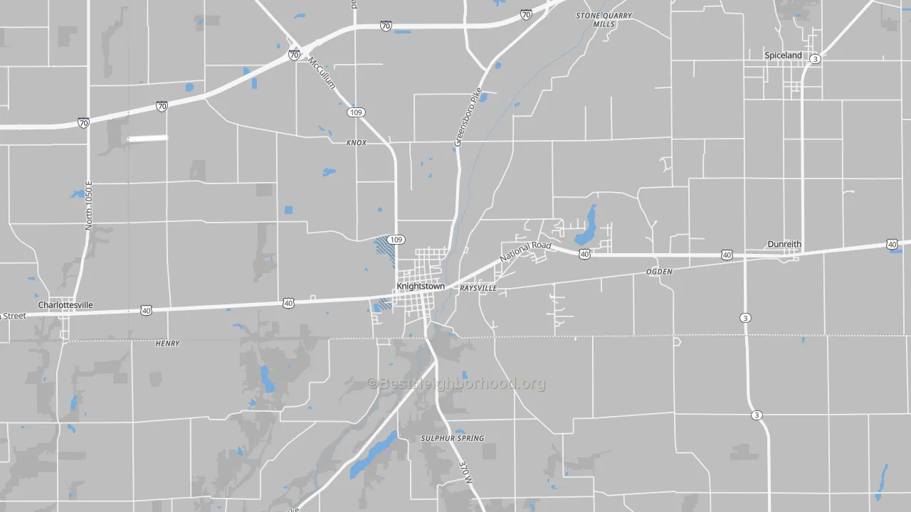 Transit Grade map of Knightstown, IN
