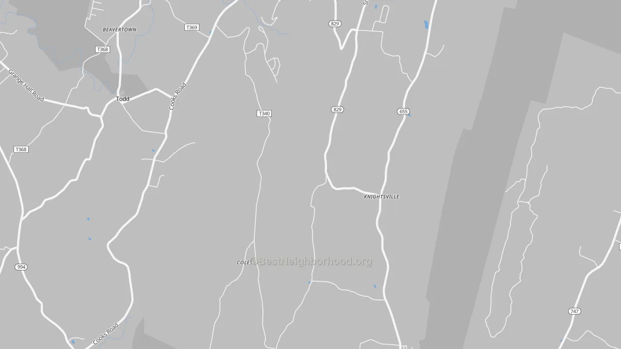 Transit Grade map of Knightsville, PA