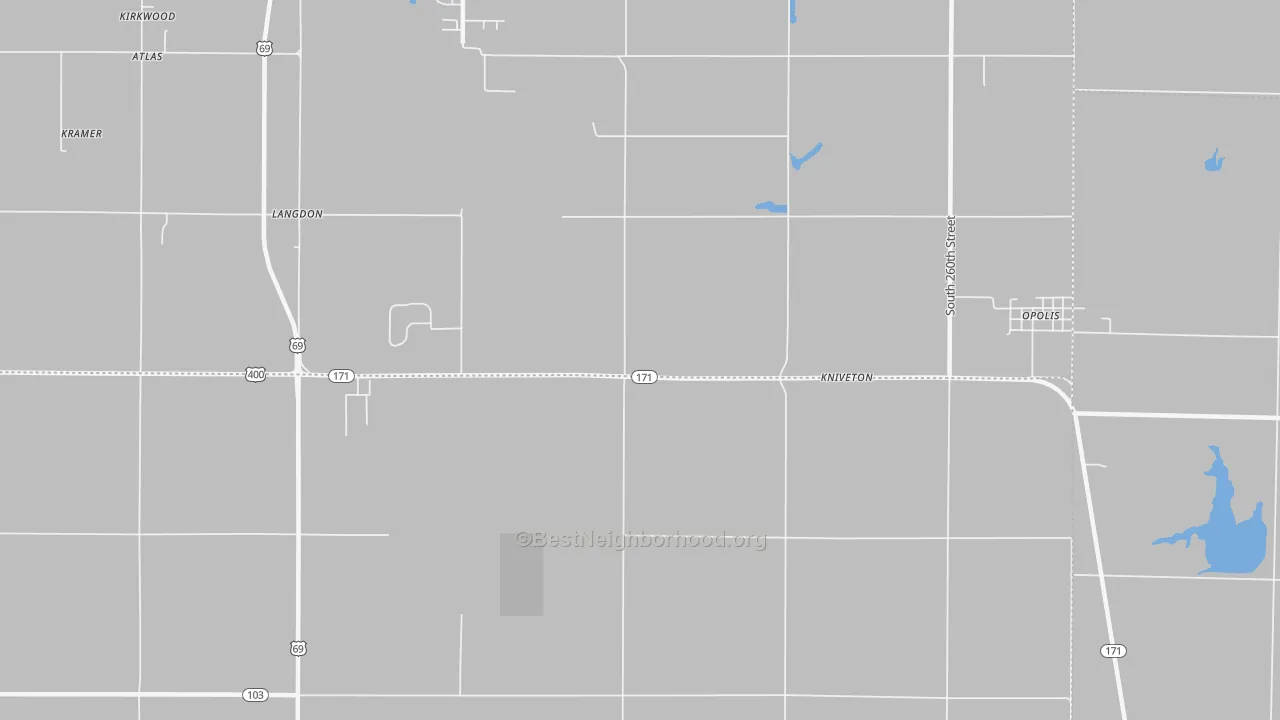 Transit Grade map of Kniveton, KS