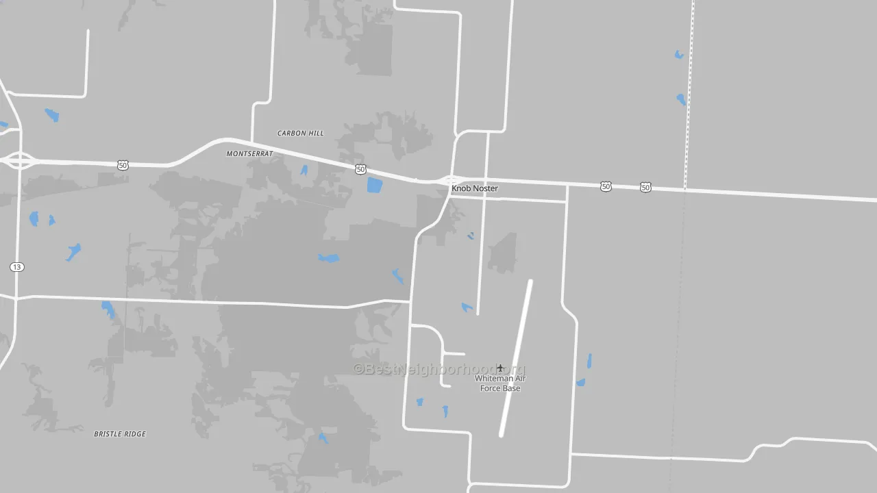 Transit Grade map of Knob Noster, MO