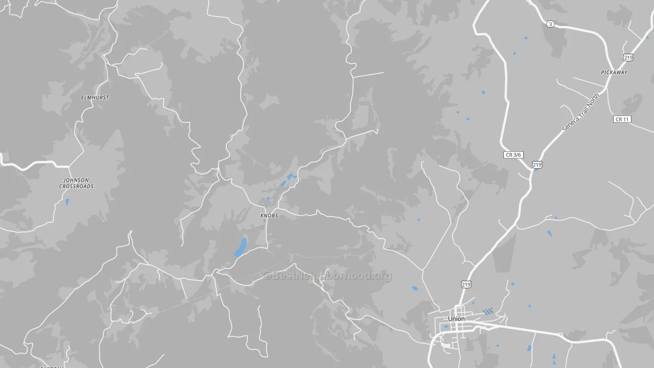 Transit Grade map of Knobs, WV