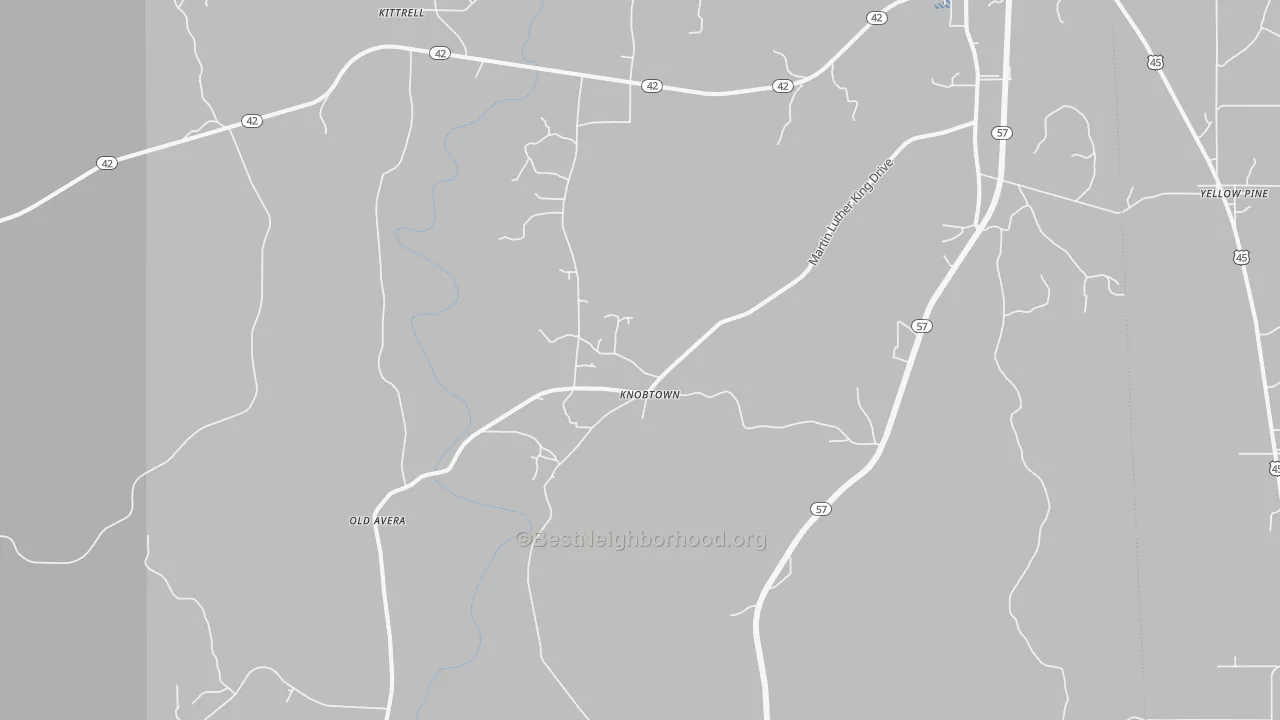 Transit Grade map of Knobtown, MS