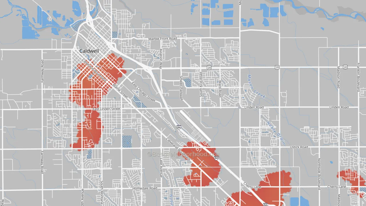 Transit Grade map of Knowlton Heights, ID
