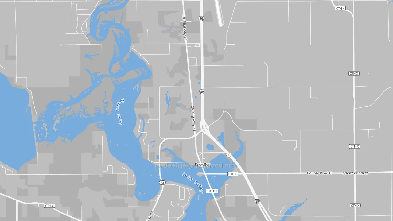 Transit Grade map of Knowlton, WI