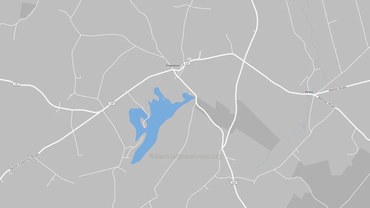 Transit Grade map of Knox Corner, ME