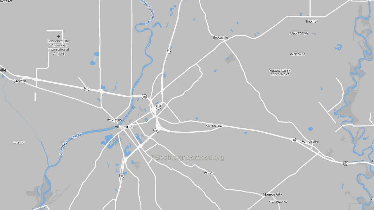 Transit Grade map of Knox County, IN