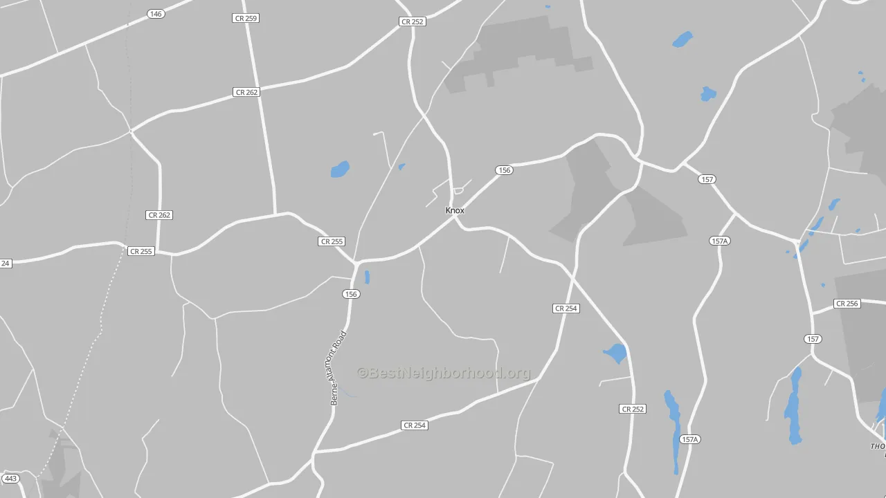 Transit Grade map of Knox, NY