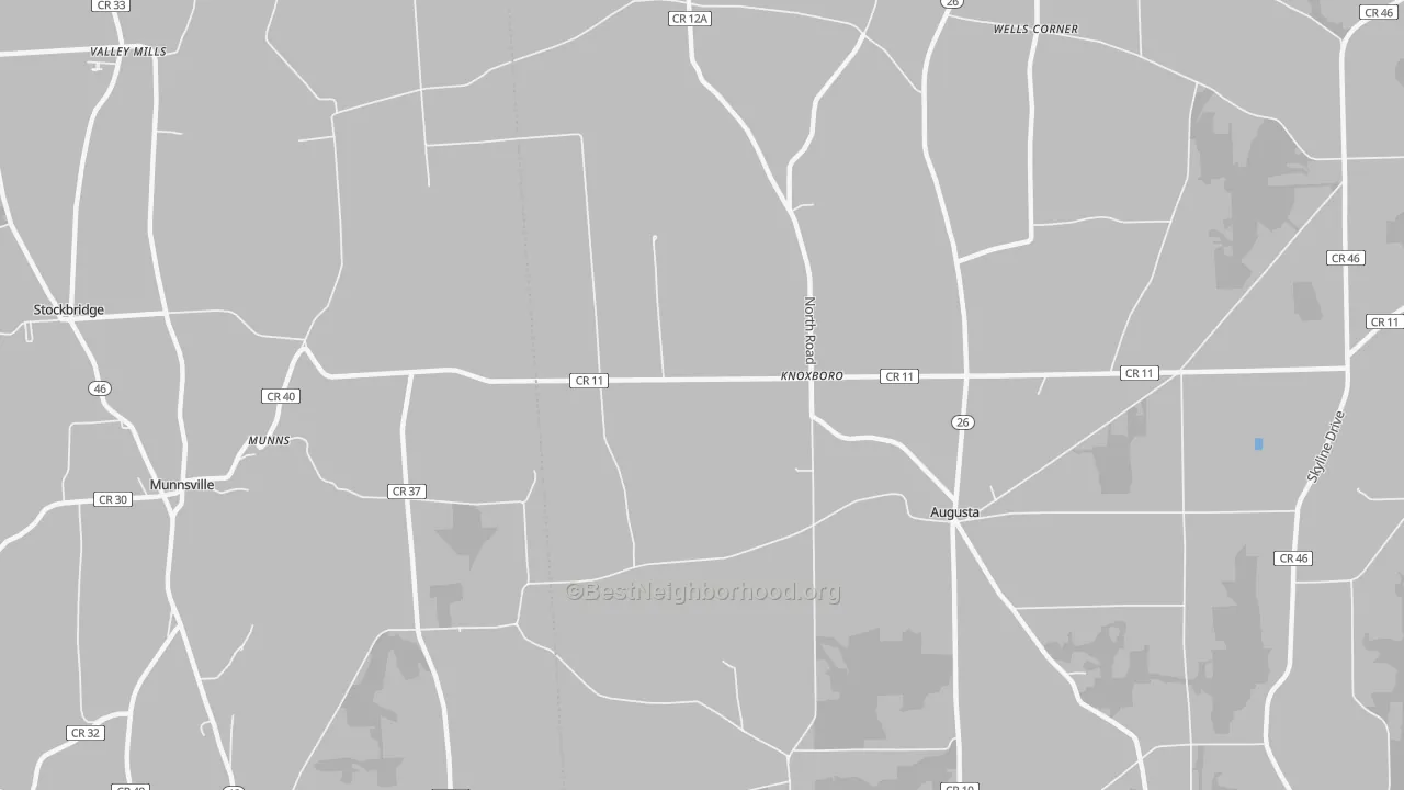 Transit Grade map of Knoxboro, NY