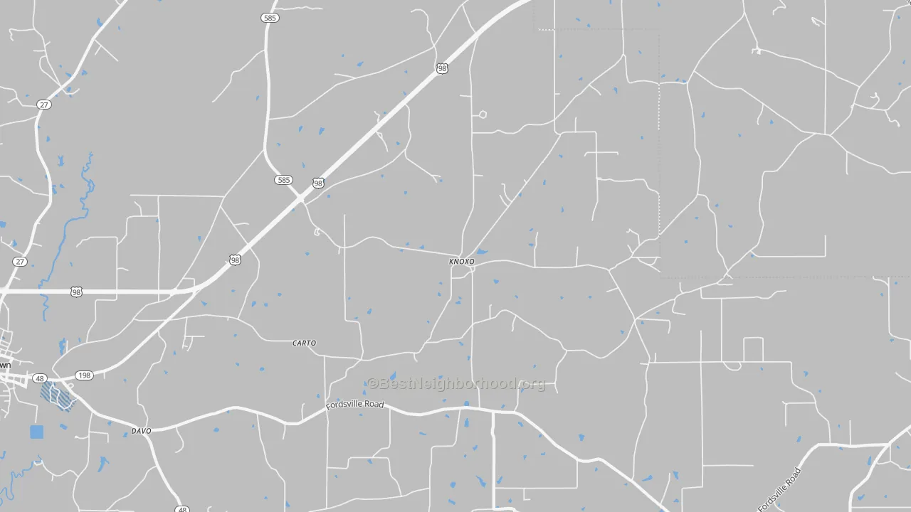 Transit Grade map of Knoxo, MS