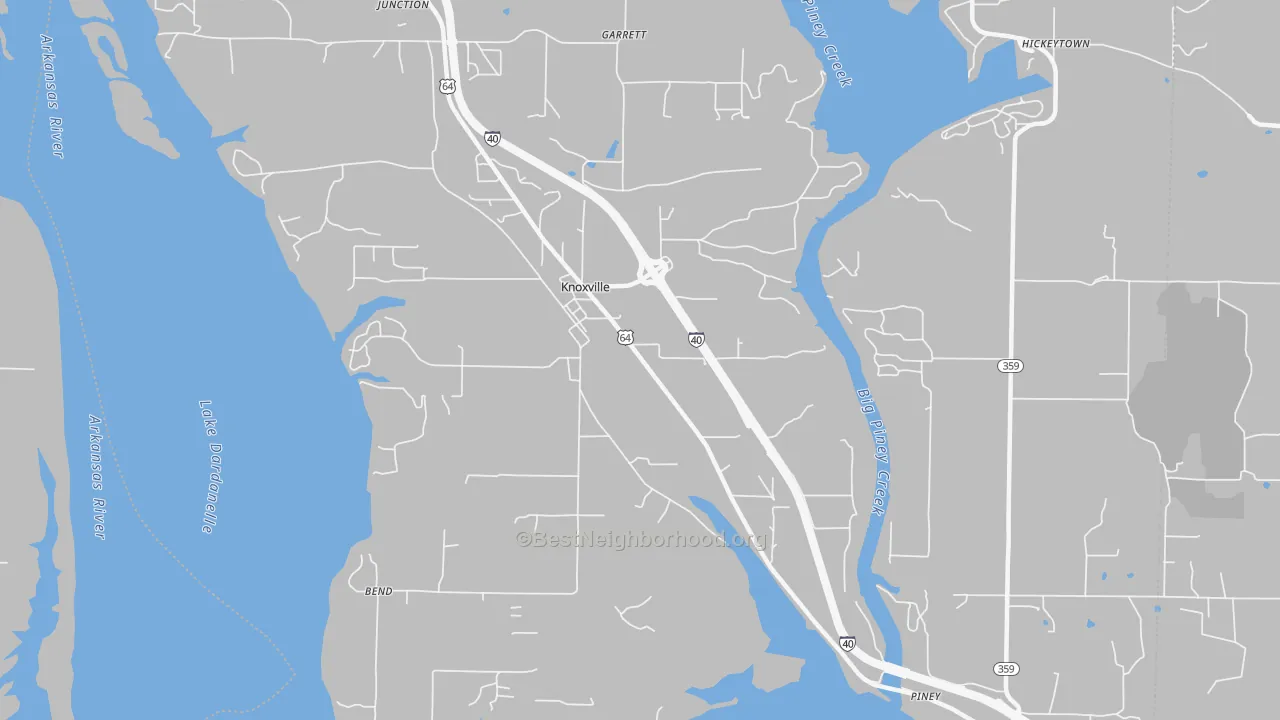 Transit Grade map of Knoxville, AR