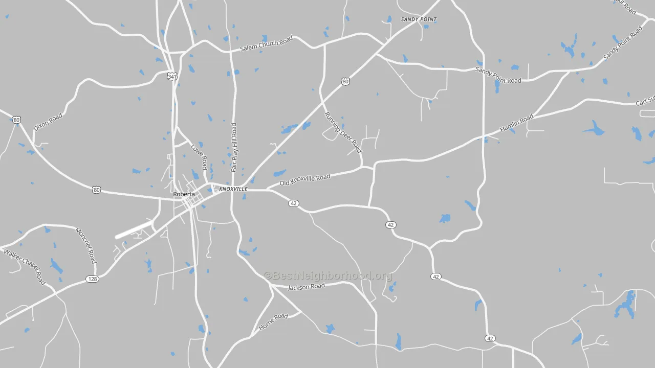 Transit Grade map of Knoxville, GA