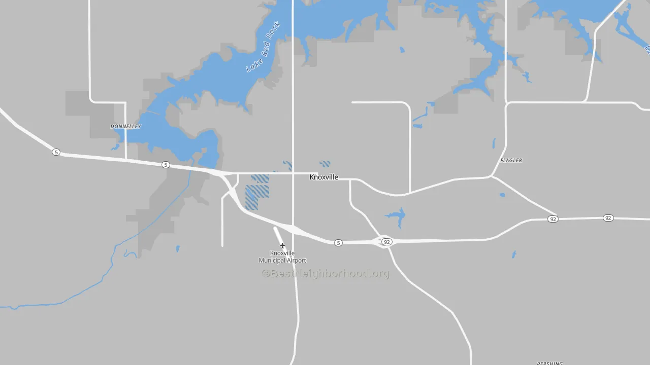 Transit Grade map of Knoxville, IA