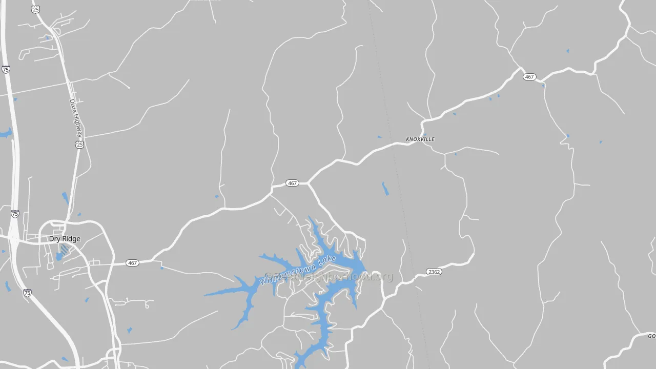 Transit Grade map of Knoxville, KY
