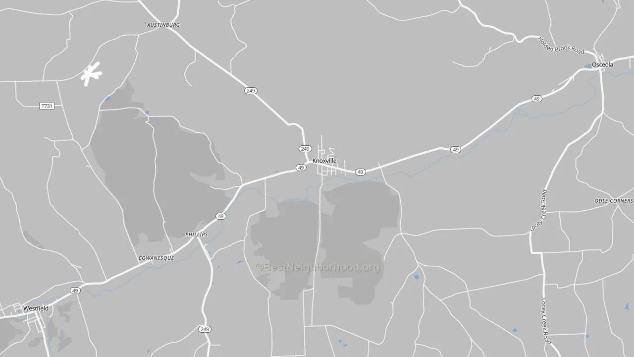 Transit Grade map of Knoxville, PA
